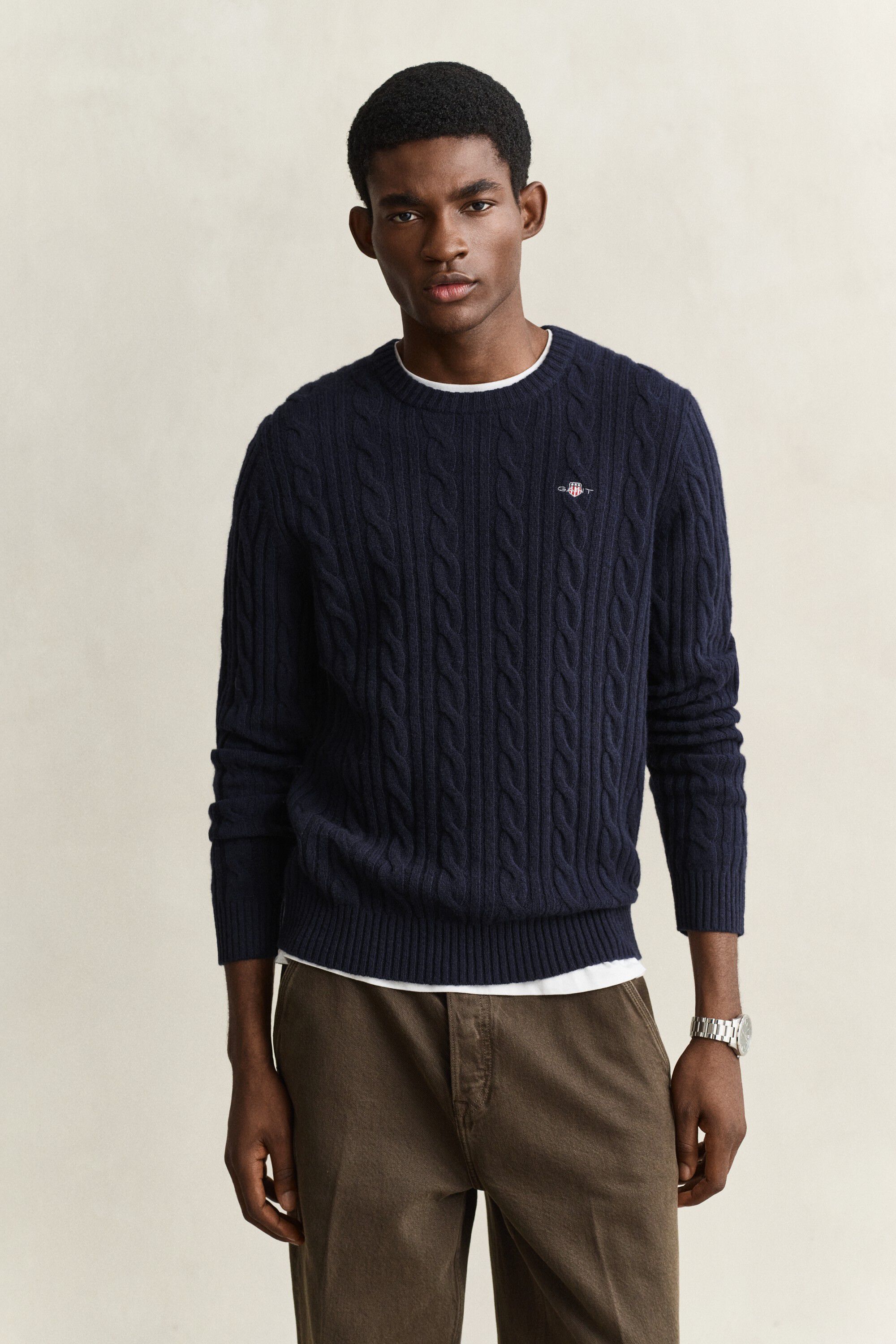 LAMBSWOOL CABLE C-NECK