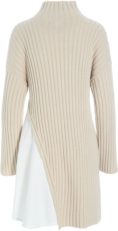 Gamine knit lang bluse