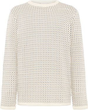 Jacquard crew neck sweater