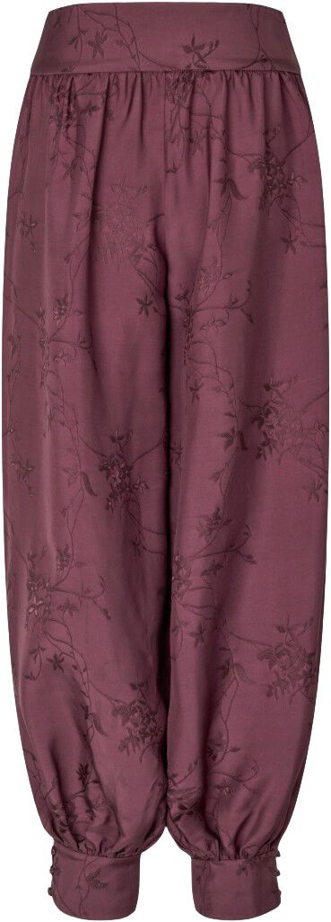 2548 Fluid Jacquard, Balloon Pants With Hem Cuff