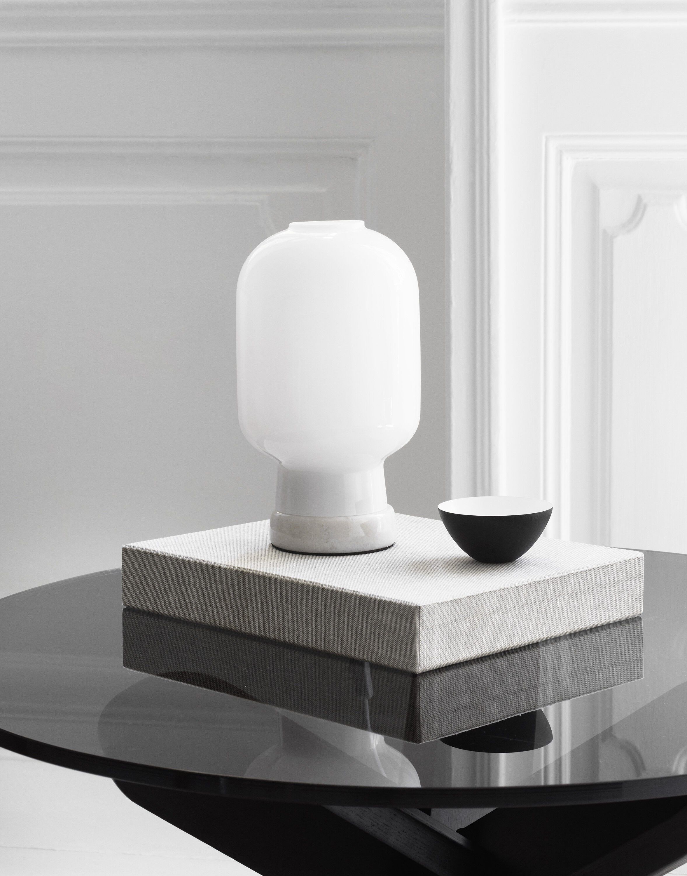 Amp bordlampe hvid