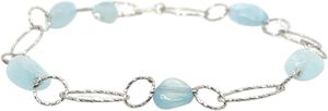 Sigga Aquamarine Bracelet - Silver