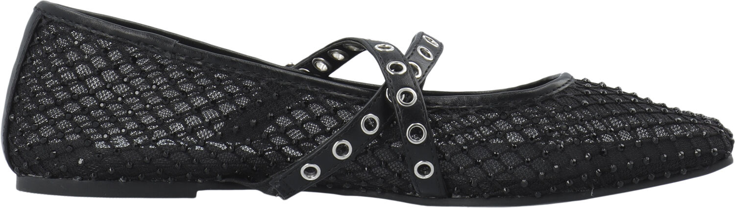 BIAROSE Karr&eacute; Cross Mary Jane Rhinestone Mesh