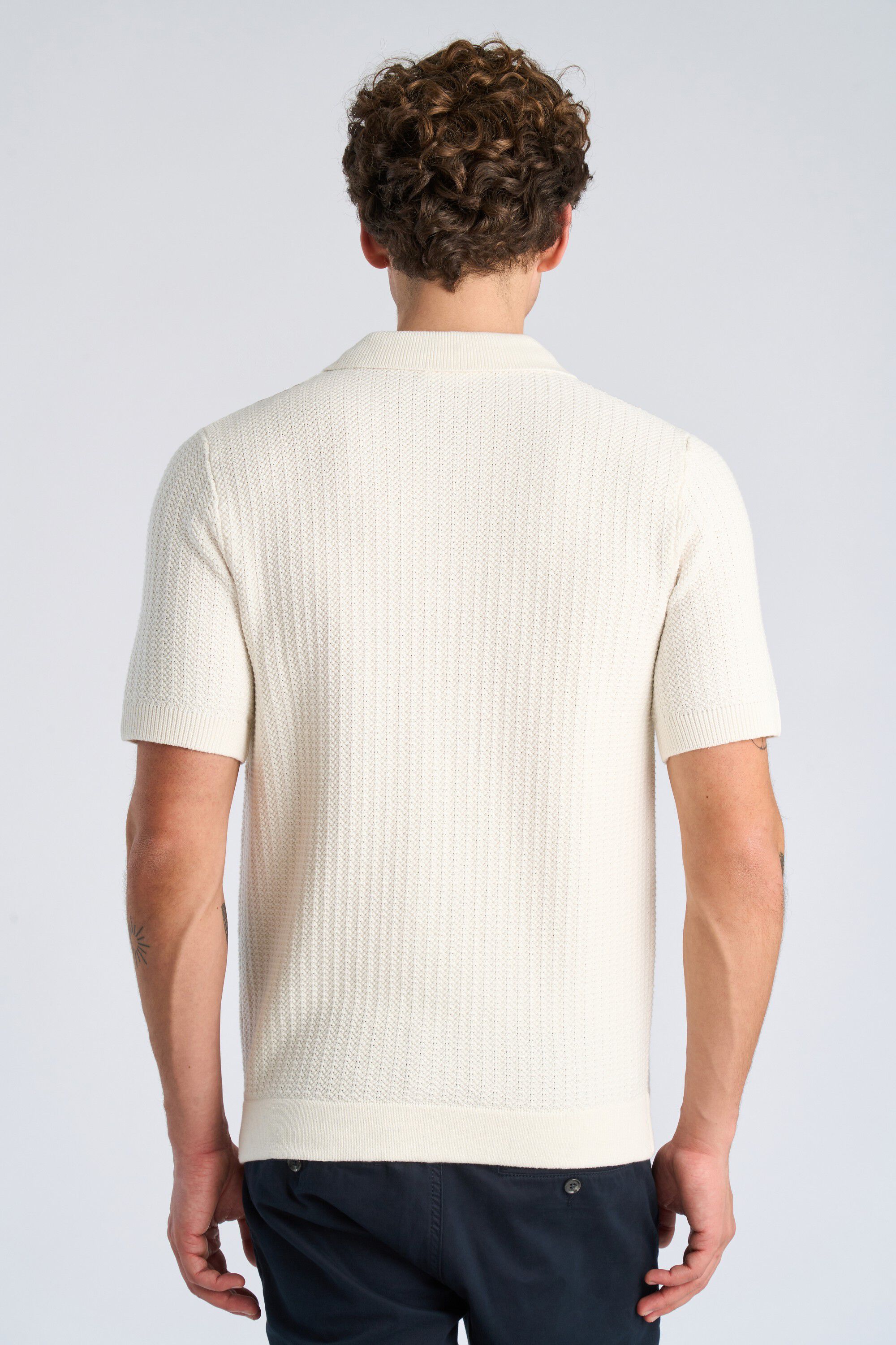 Knitted polo cardigan