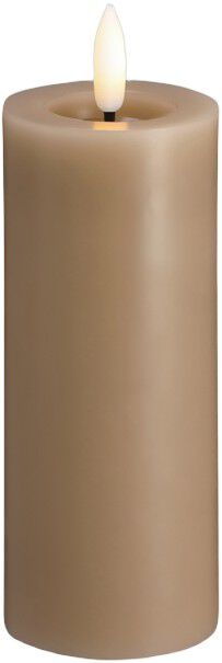 Moods & More - LED Pillar Candles, Silk, Melted, Sand, 49x12