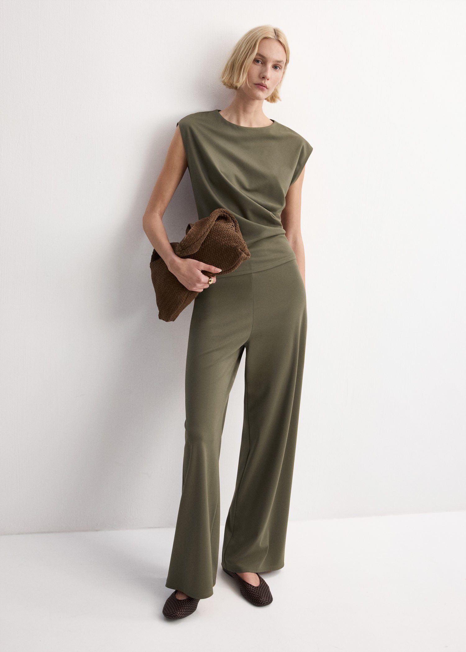 T-shirt with gathered details