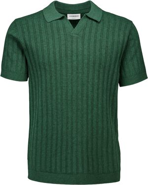 Knitted S/S v-neck polo