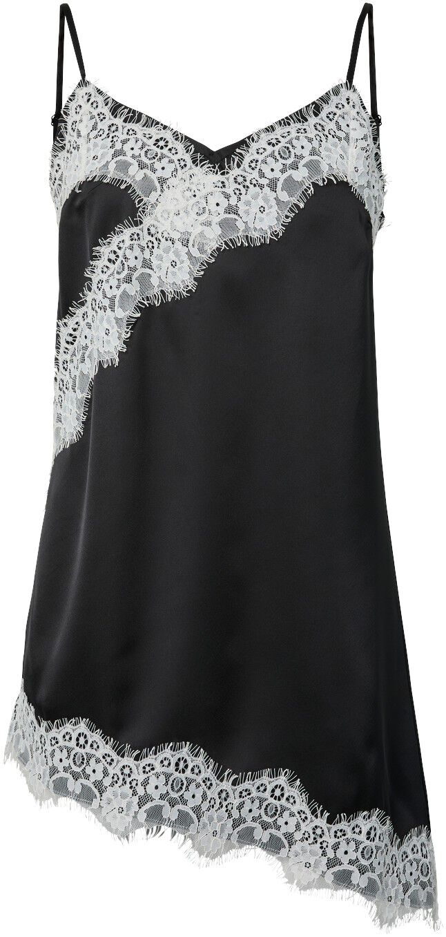 PCARIEL ASSYMETRIC LACE TOP D2D PP