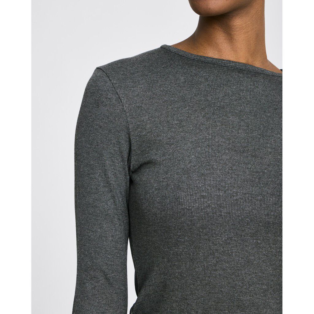 Linda L/S Viscose Stretchable Top 2x2 Rib