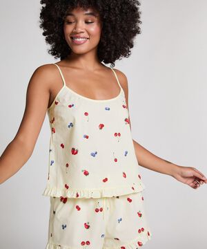 CAMI WOVEN RUFFLE FRUIT