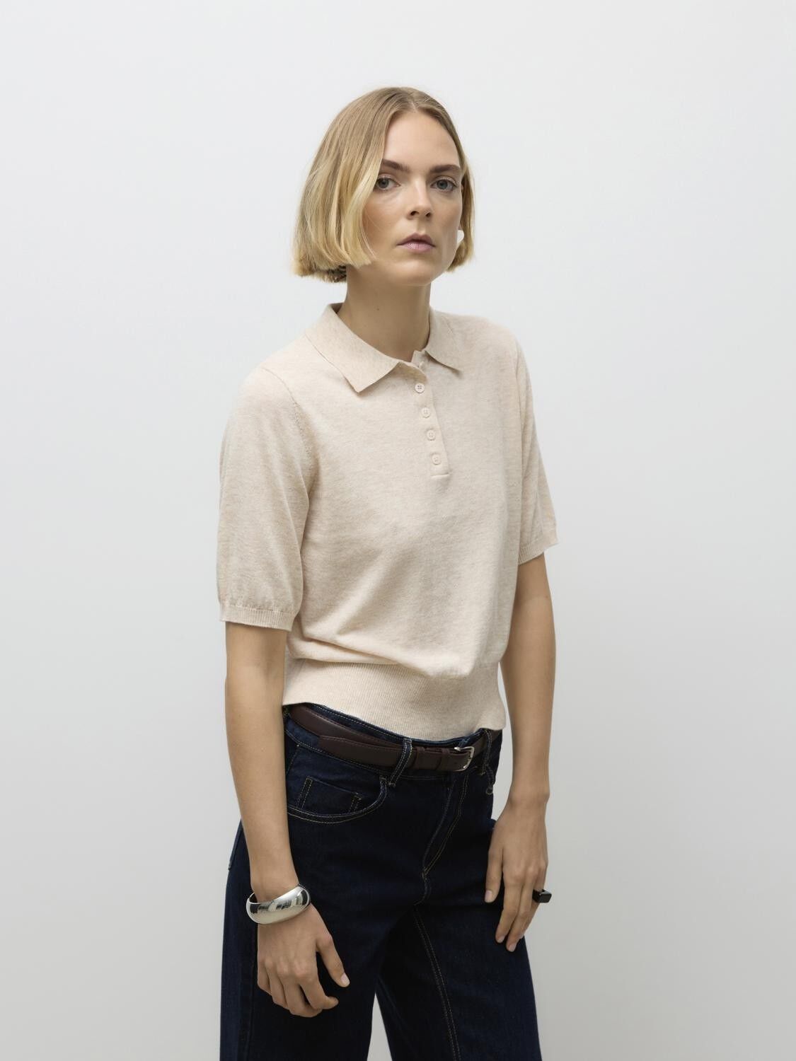 AWSIKITA SS O-NECK POLO KNIT