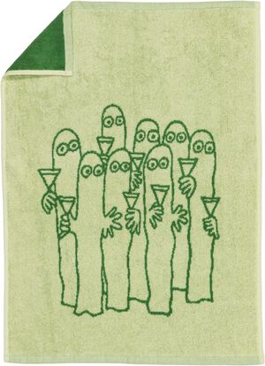 Moomin h&aring;ndkl&aelig;de 50x70 gr&oslash;n