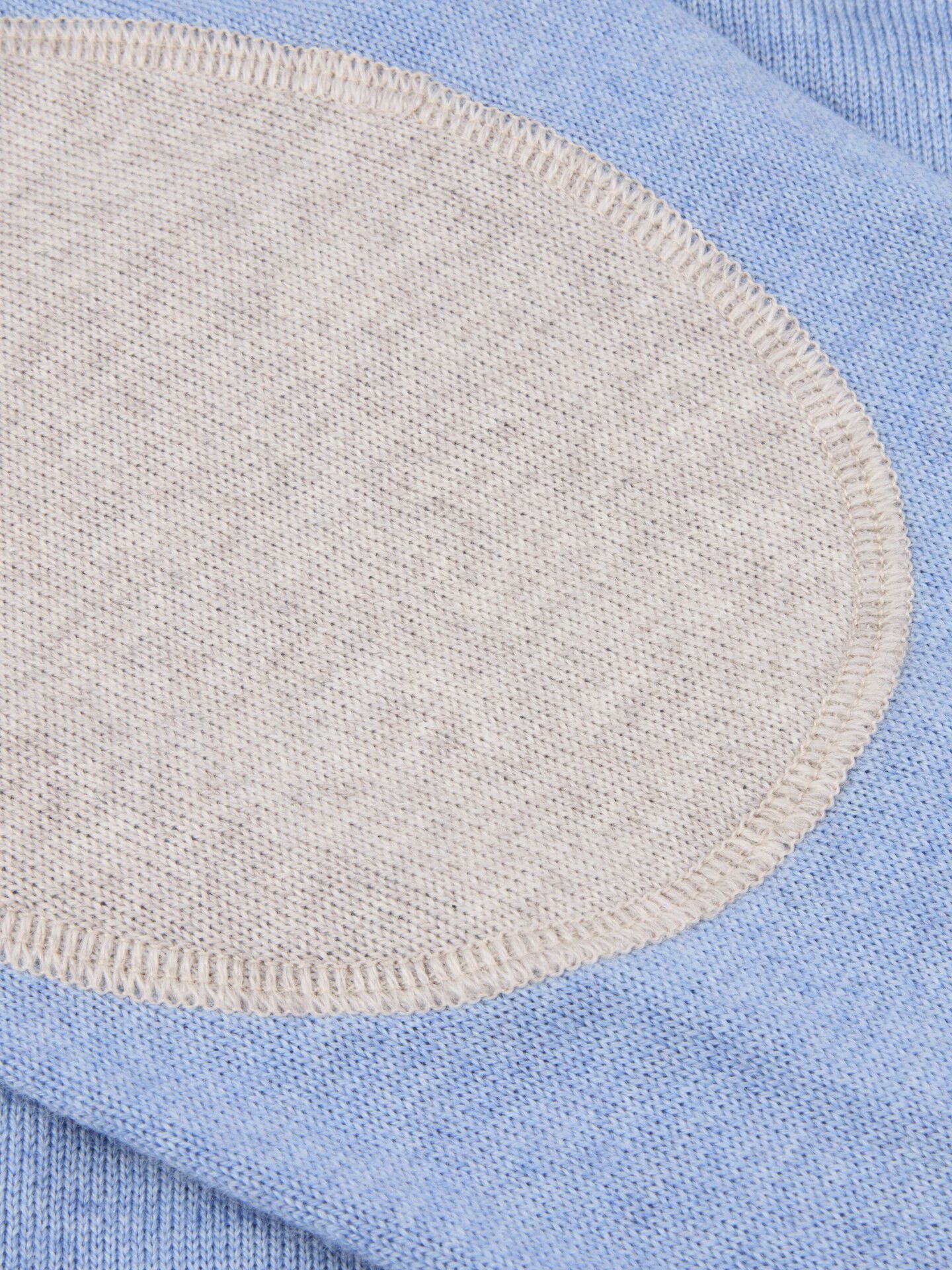 Pullover Knitted Crew Neck With Patch Merino Wool