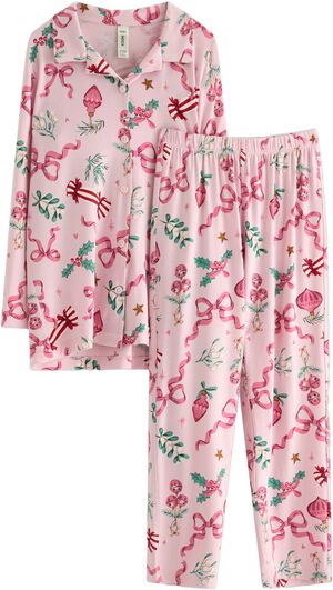 Soft pyjama set with a shirt and ma