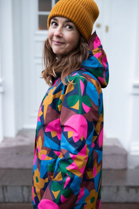 Danedith Rain Coat Dk Navy GEOFLEUR