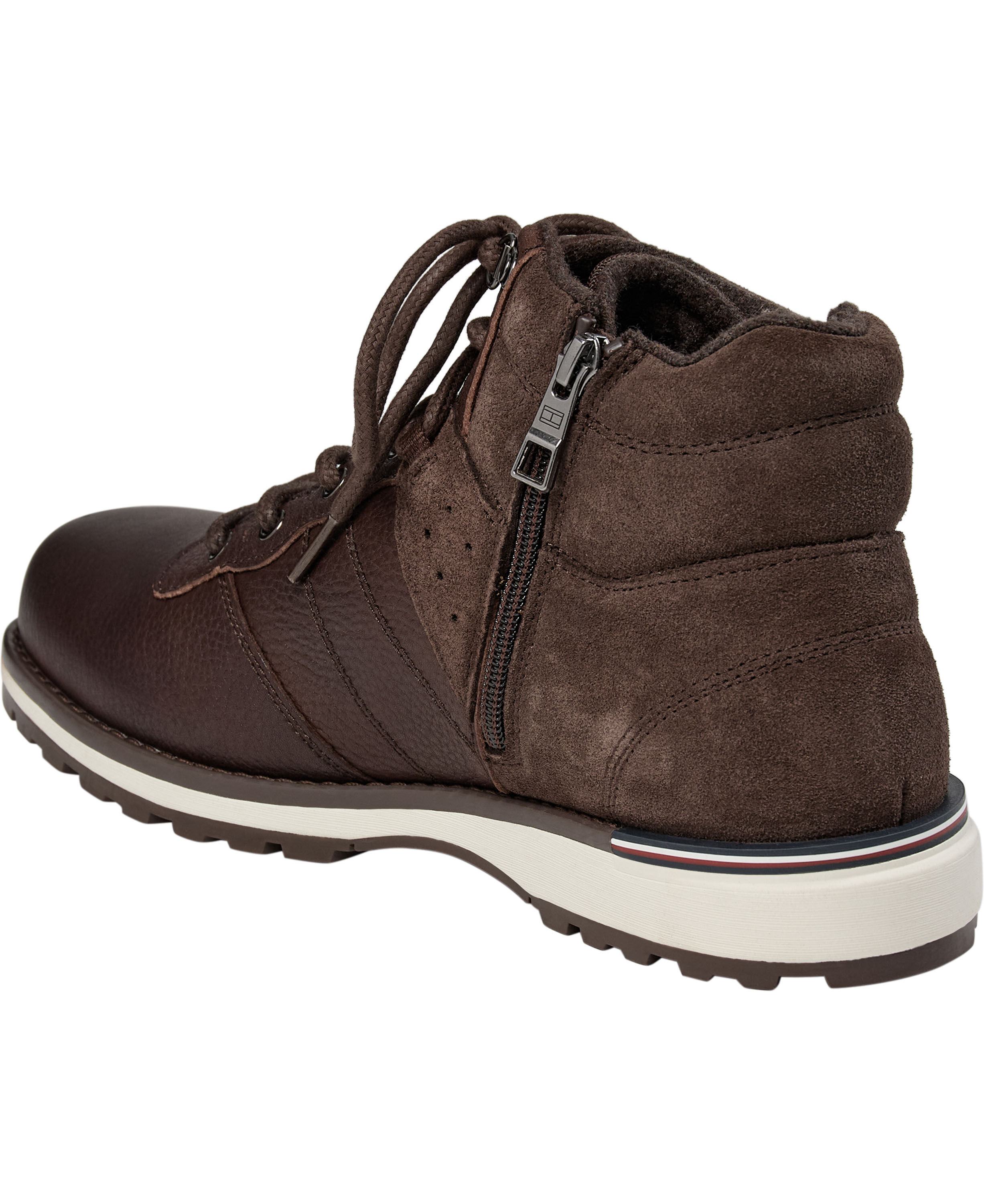 Leather Outdoor Cleat Mixed Texture Boots
