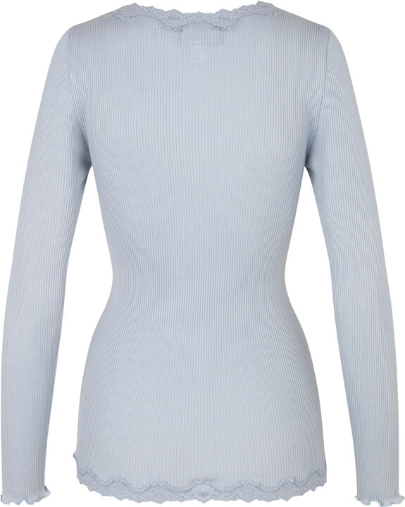 Silk cardigan regular ls w/rev vint