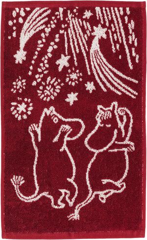 Moomin Arabia 30x50cm h&aring;ndkl&aelig;de Festlige &Oslash;jeblikke GOTS