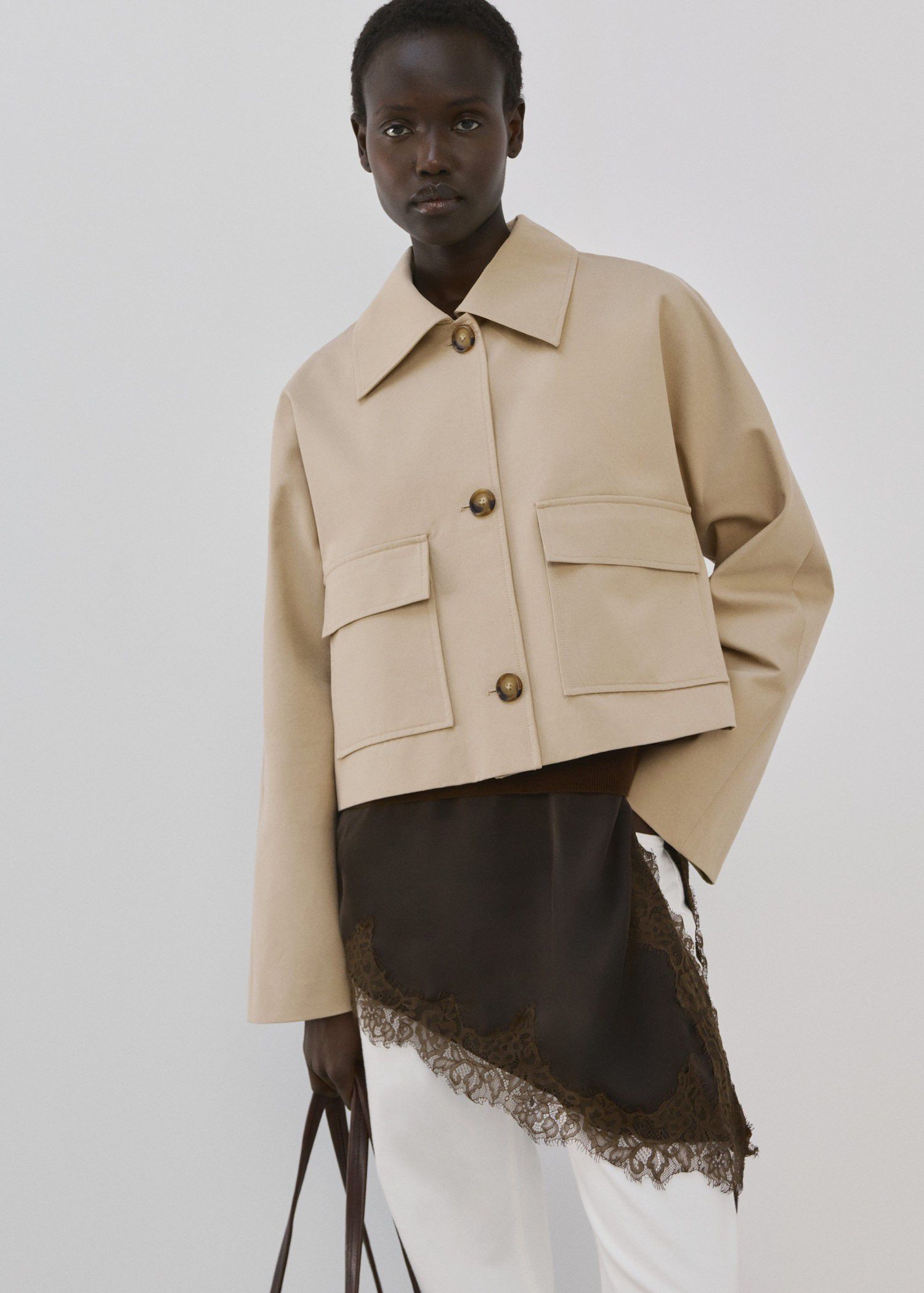 Cotton jacket with pockets