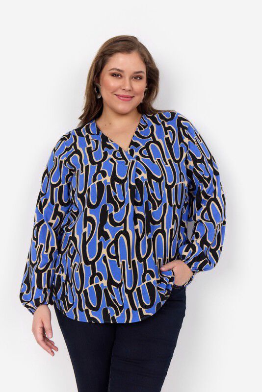 Curvy WA-VALERA 1 Bluse Bl&aring;