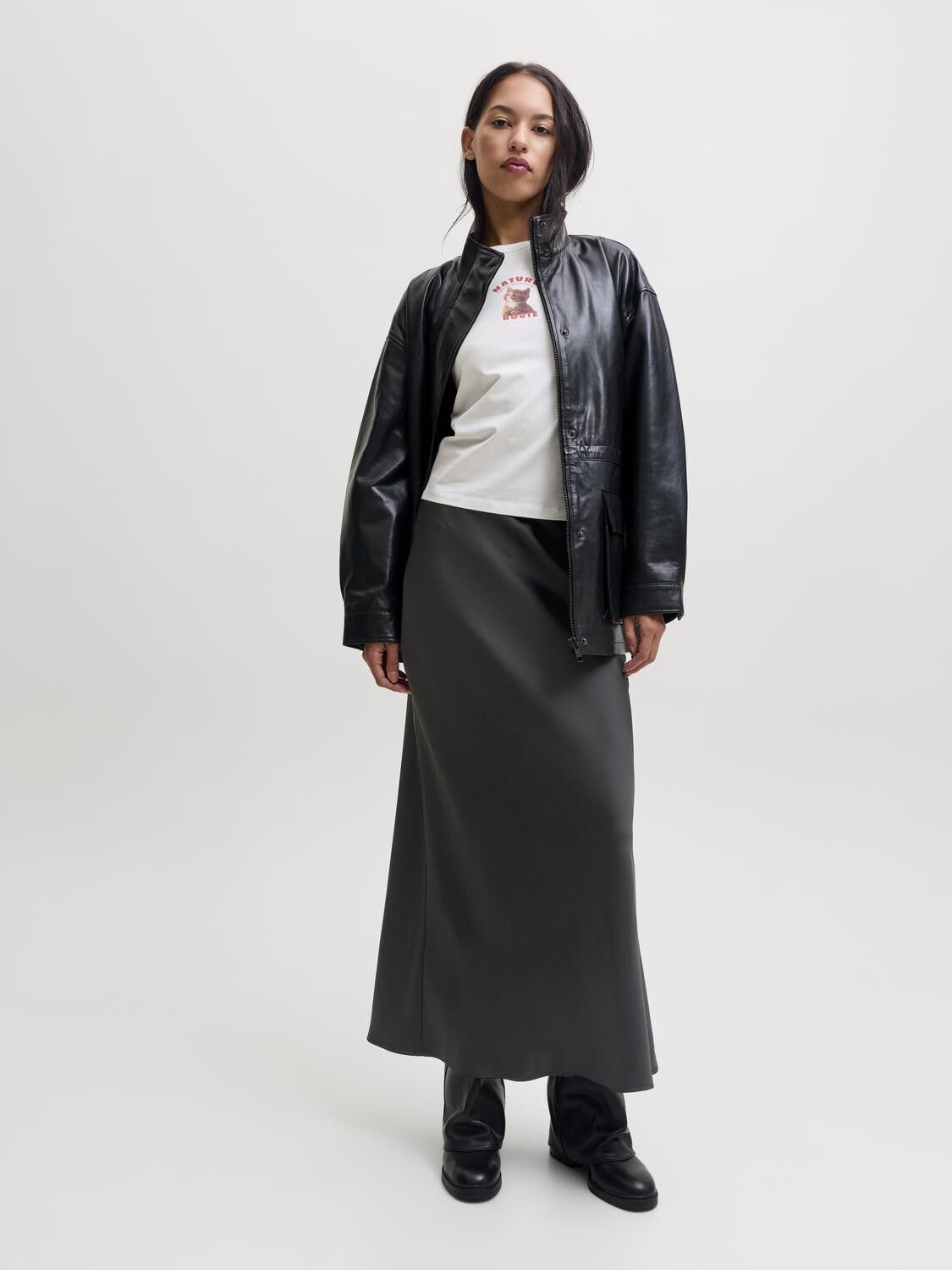 Jxtine Satin Skirt Wvn Sn