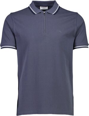 Polo shirt w. zip neck