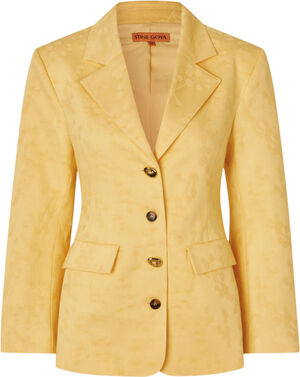 2346 Textured Cotton Jacquard, Fitted Tailored Jacket
