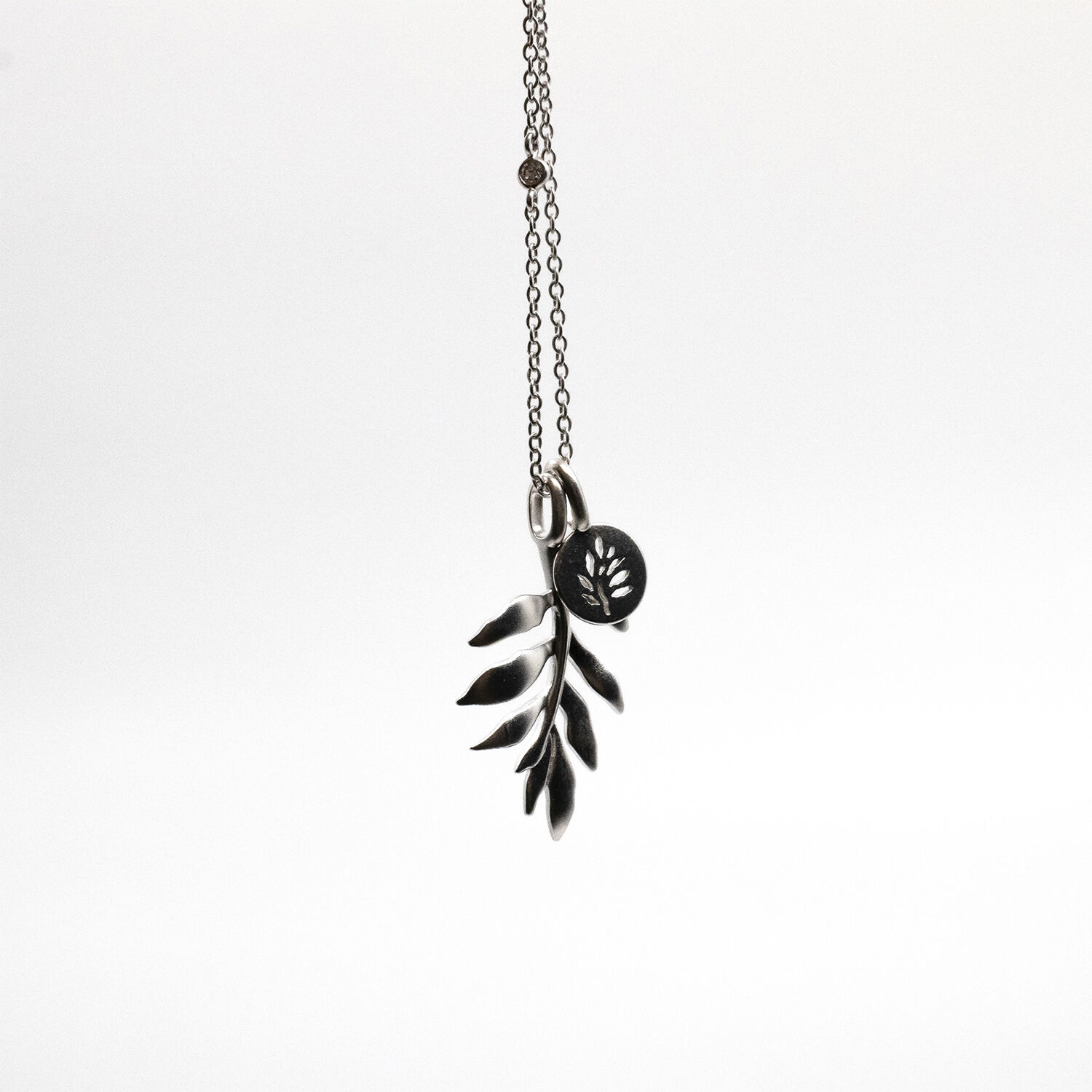 Little Tree of life pendant - Rhodium