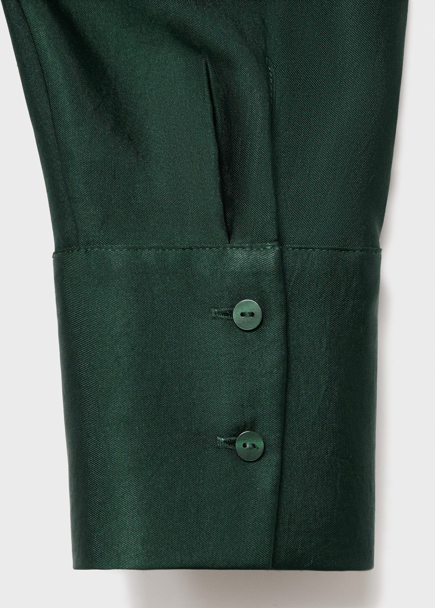 Cross-over satin blouse