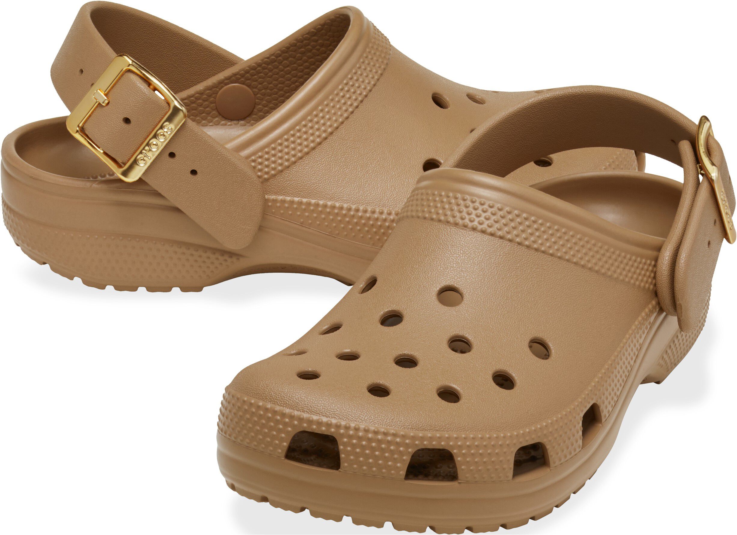 Classic Metallic Buckle Clog Spa