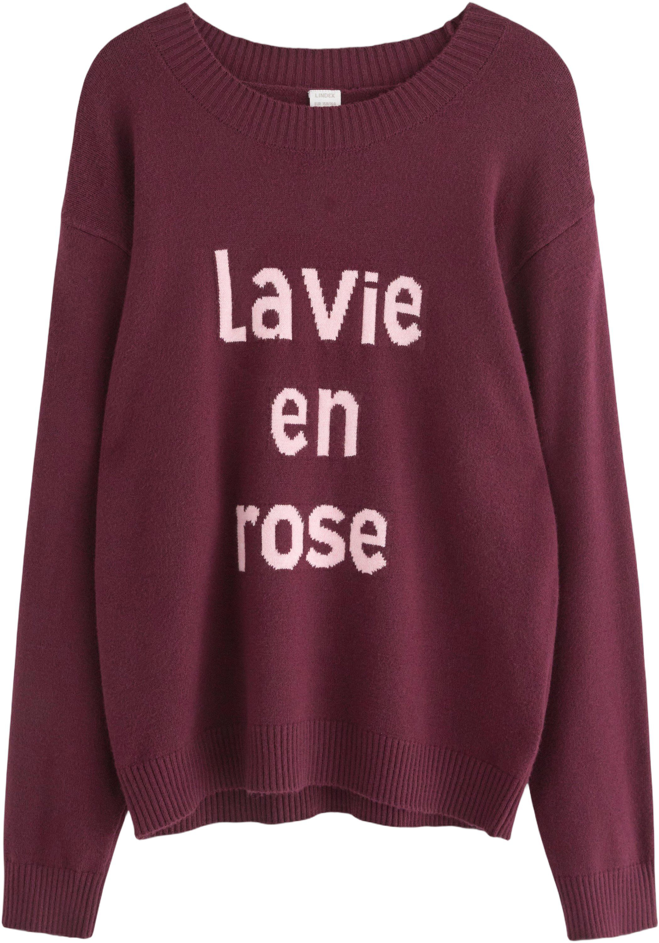 Bl&oslash;d, strikket tr&oslash;je i viskosebla