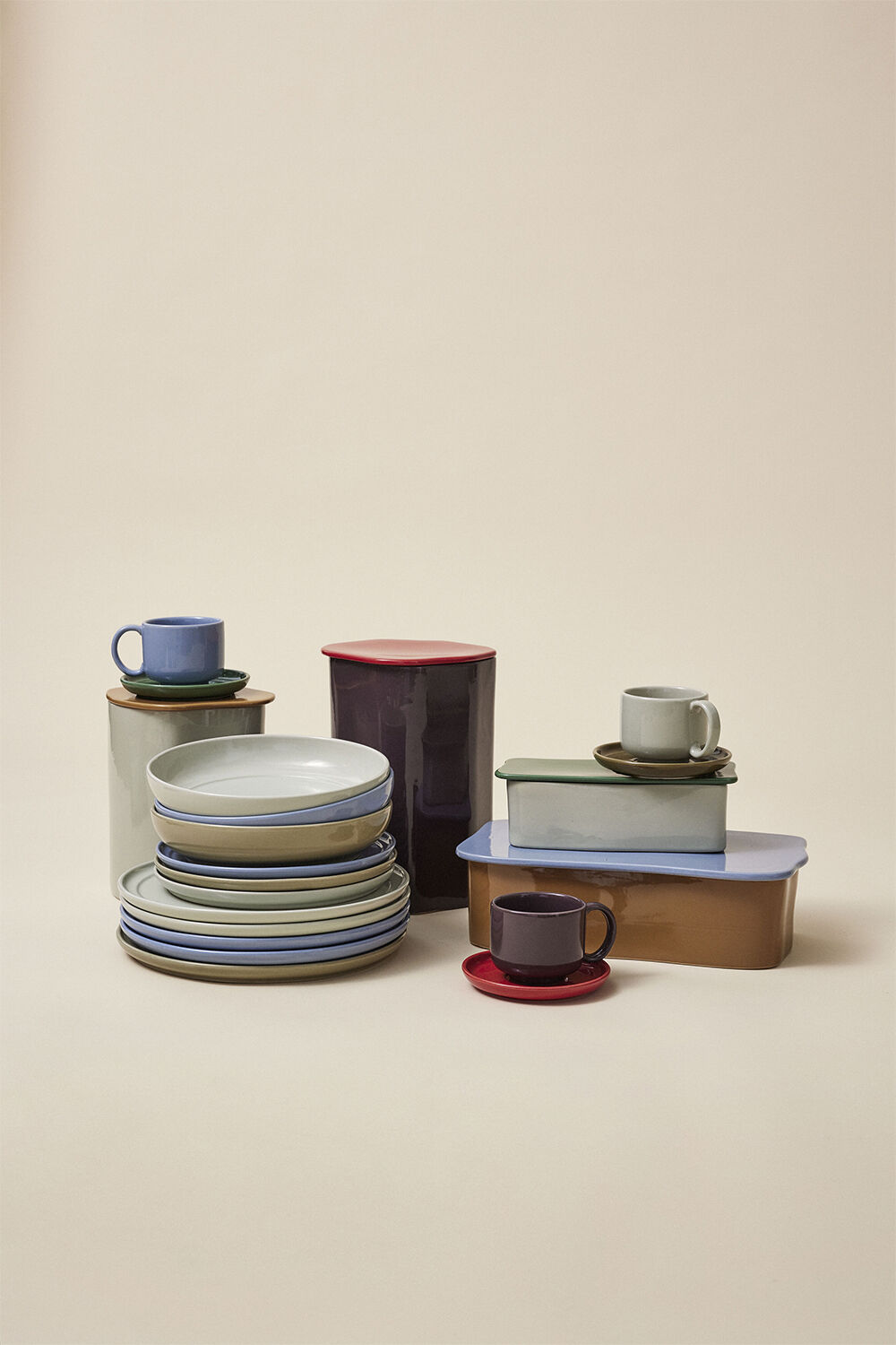 Amare Opbevaring med l&aring;g Large Burgundy/R&oslash;d