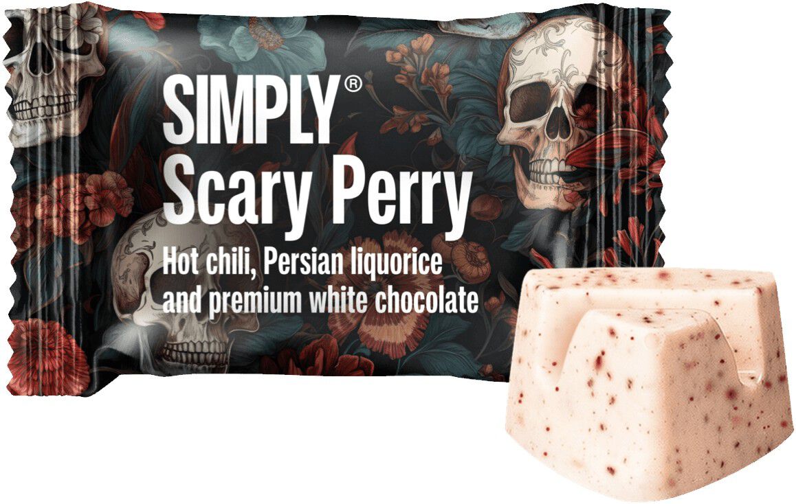 Simply&reg; SCARY GOOD CHOCOLATE chokolade&aelig;ske (100g)