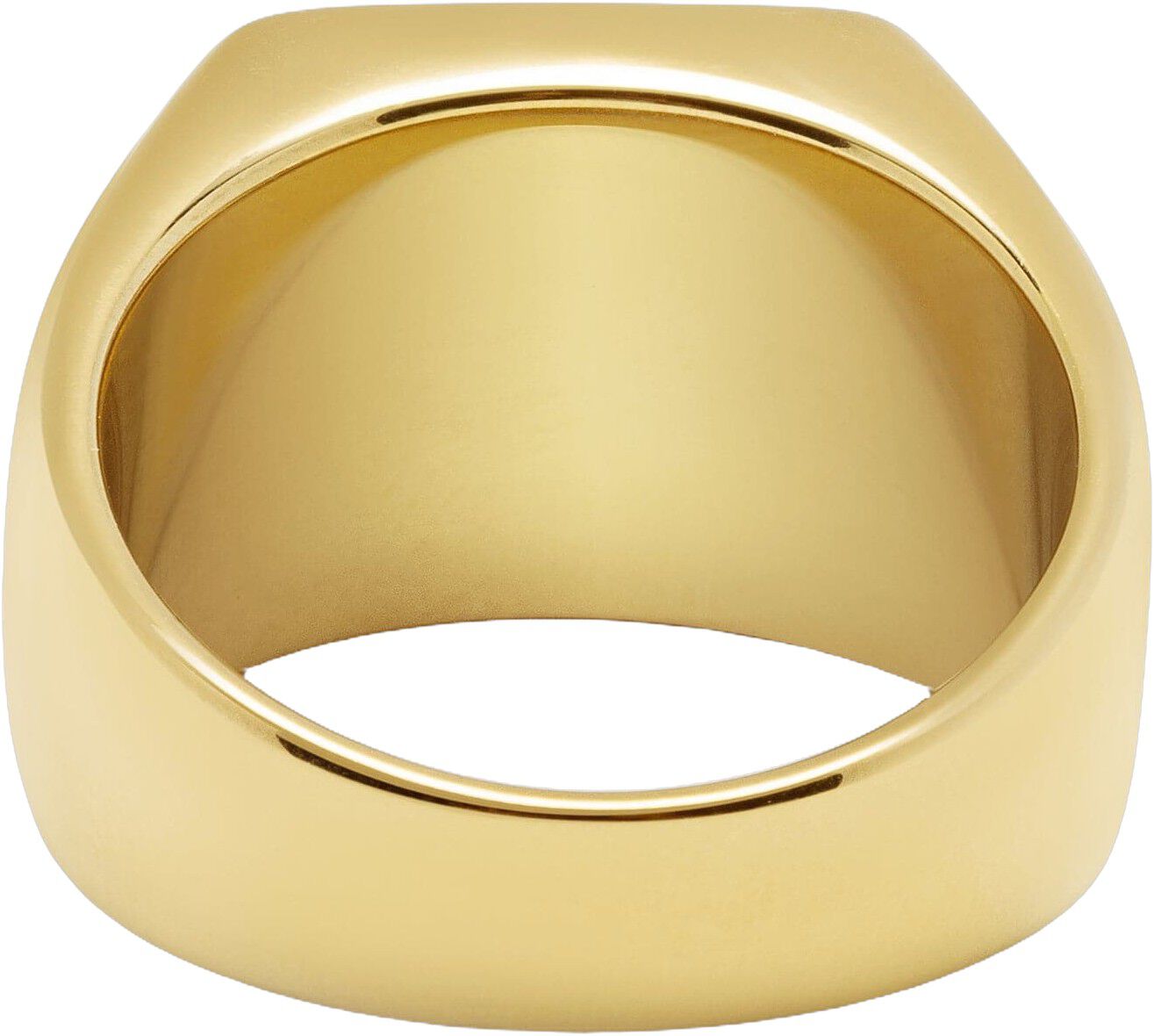 Blue Zircon Signet Ring in Gold