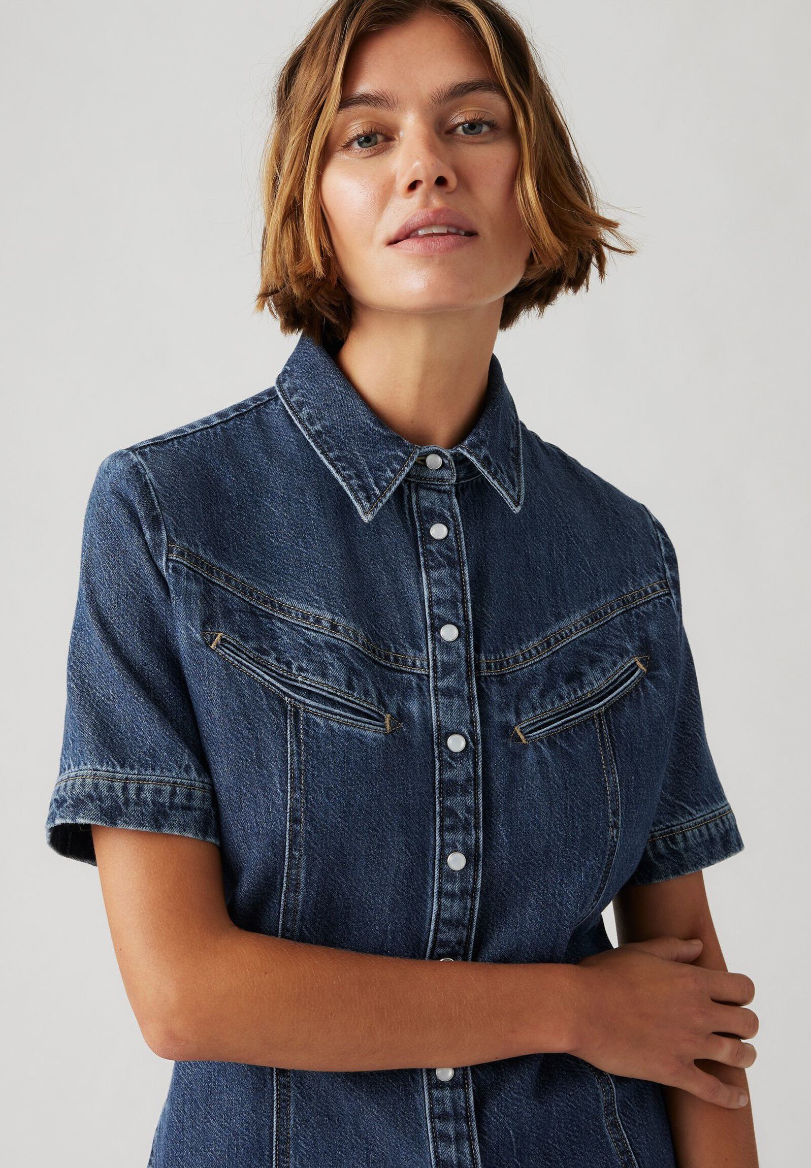 RINOA DENIM SS DRESS SLEDGE SI