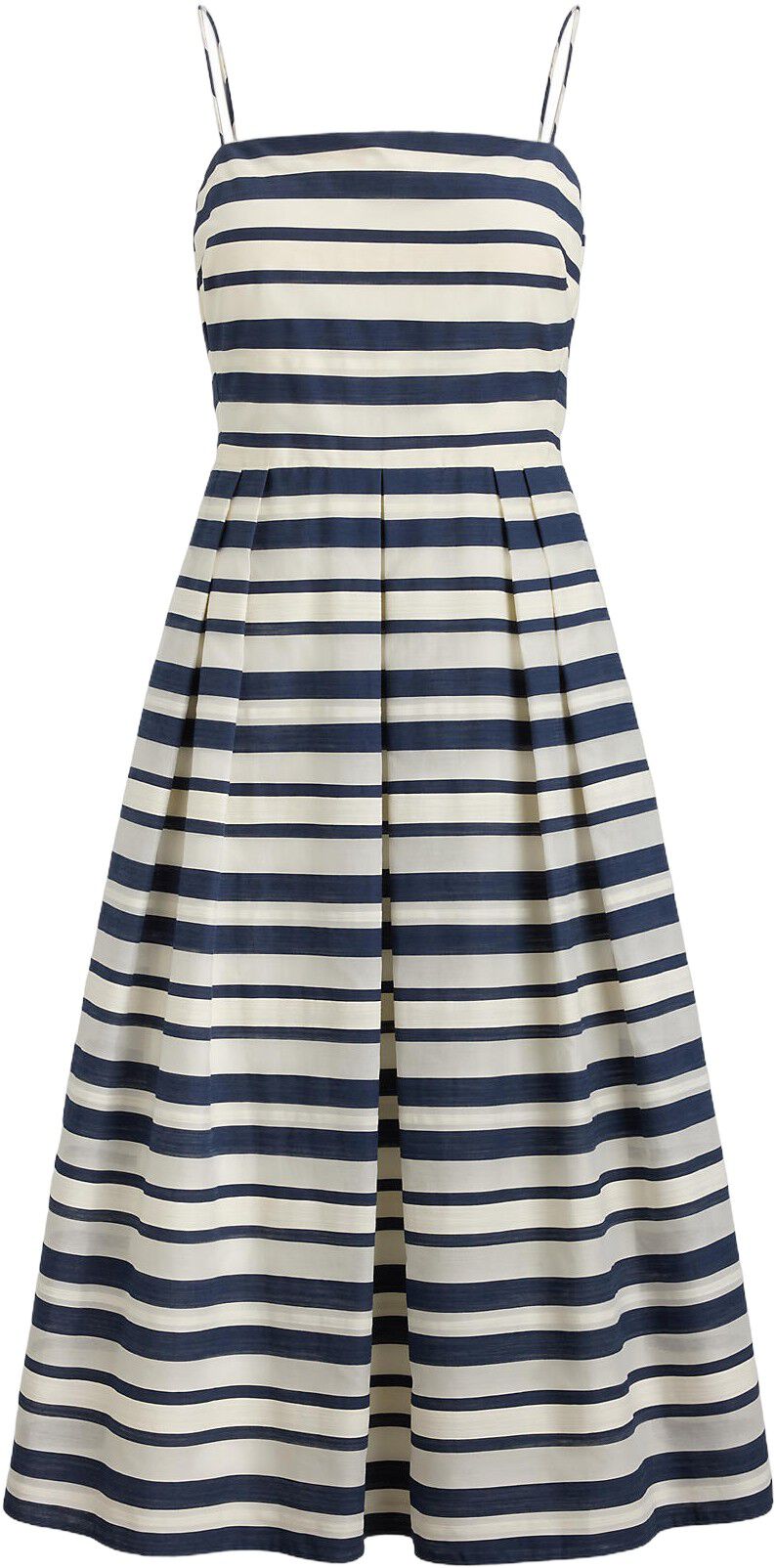 Striped Satin Sleeveless Cocktail Dress