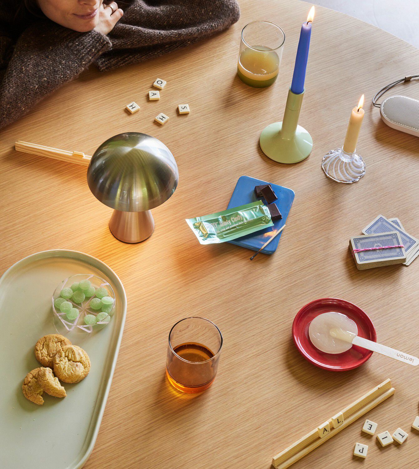 Mush Portable Lamp Nickel