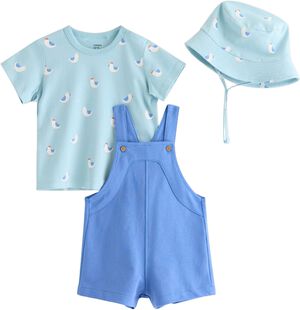 Latzhose i myk jersey, kortermet to