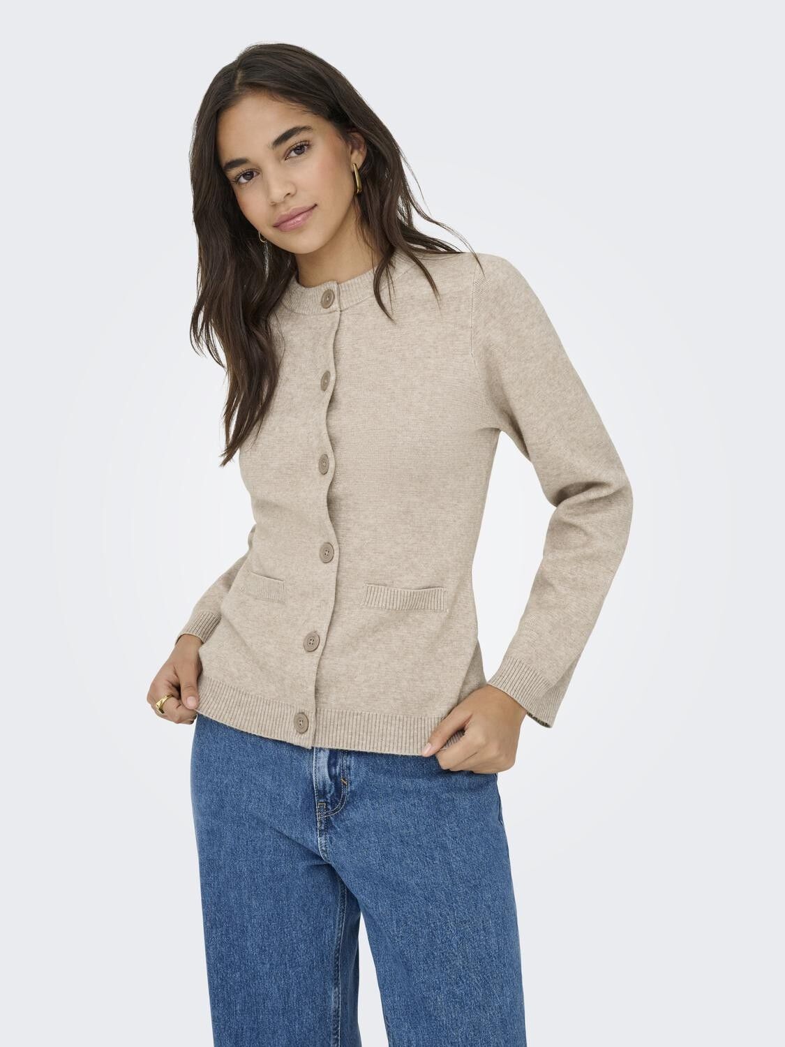 ONLKATIA LS FITTED ONECK CARDIGAN C