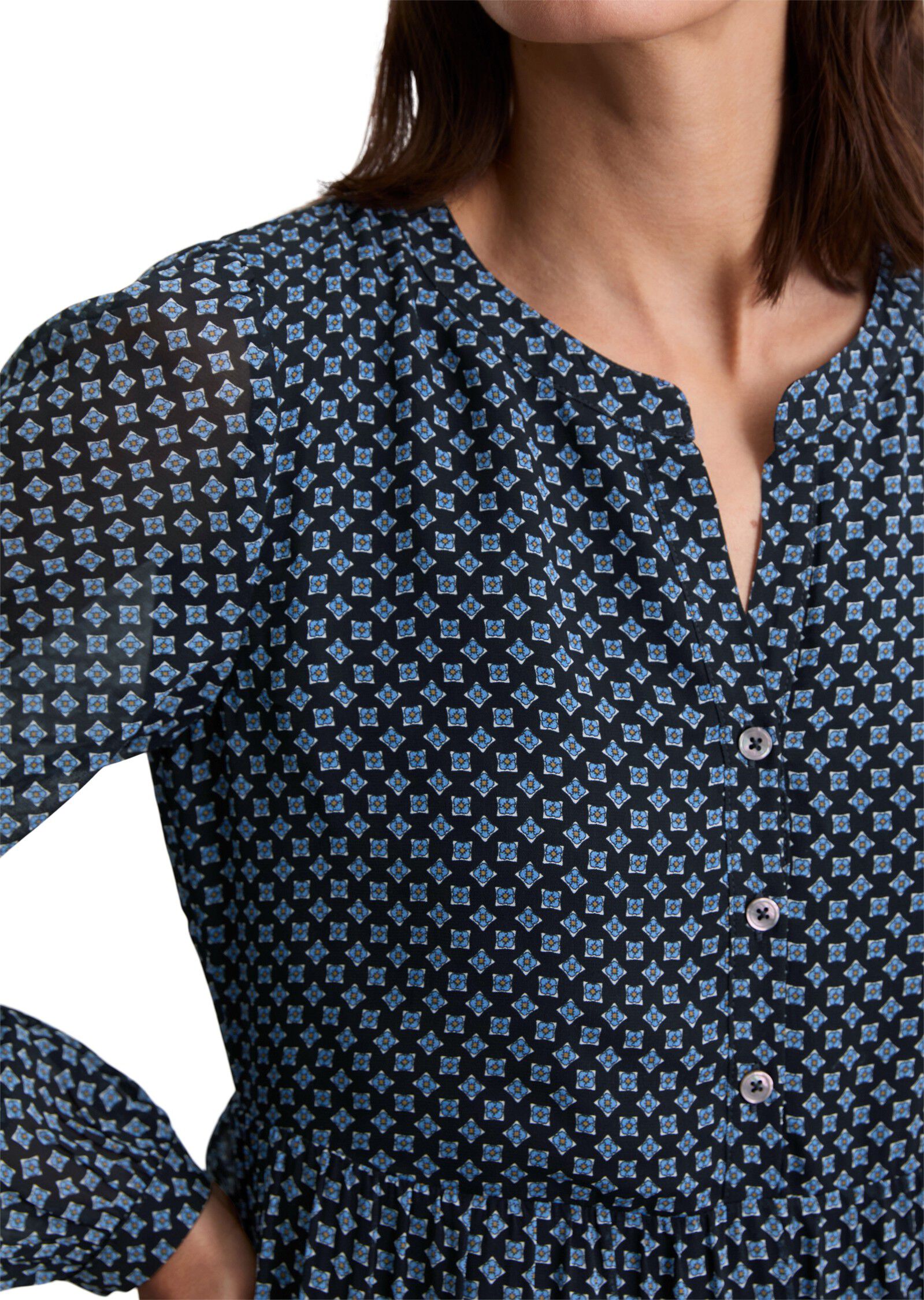 Dress, woven, longsleeve, short len