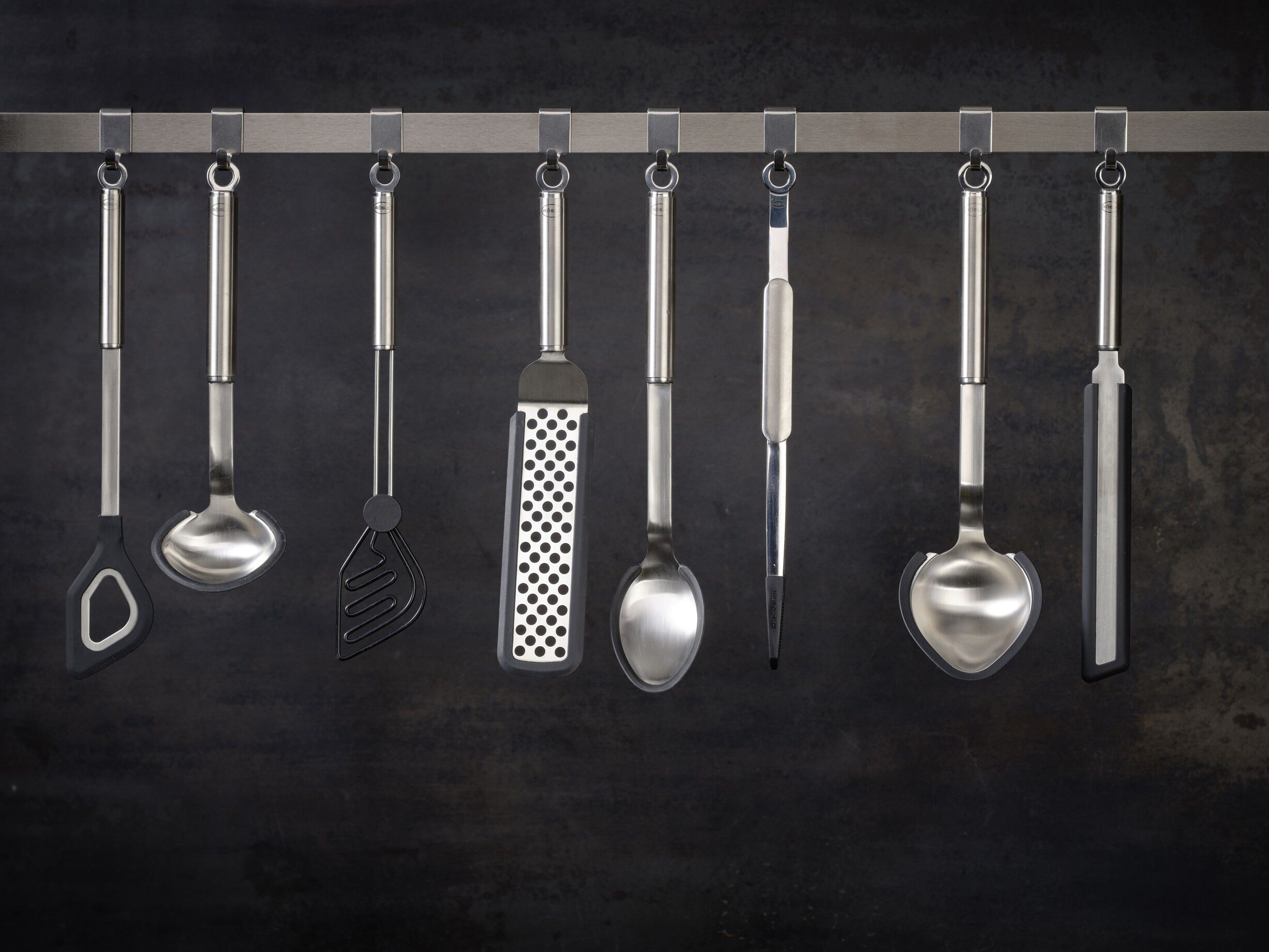 Palet med huller og kn&aelig;k 32 cm St&aring;l/Silikone