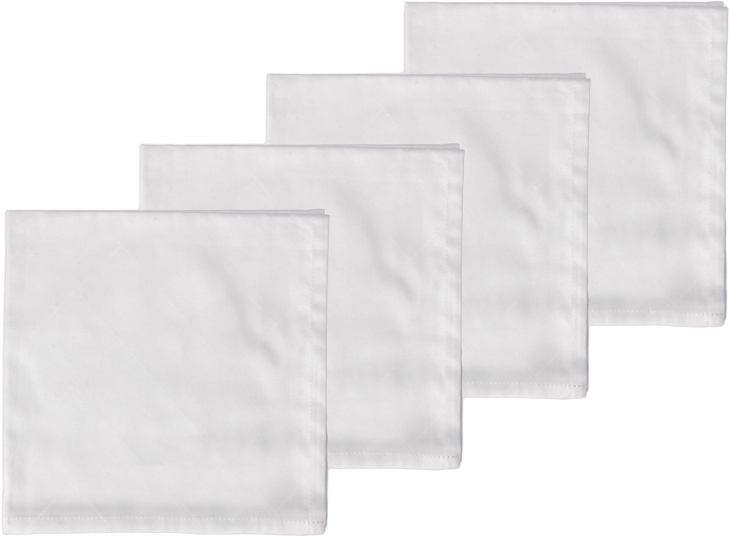 Serviet Tiles Damask Optisk hvid 4 stk