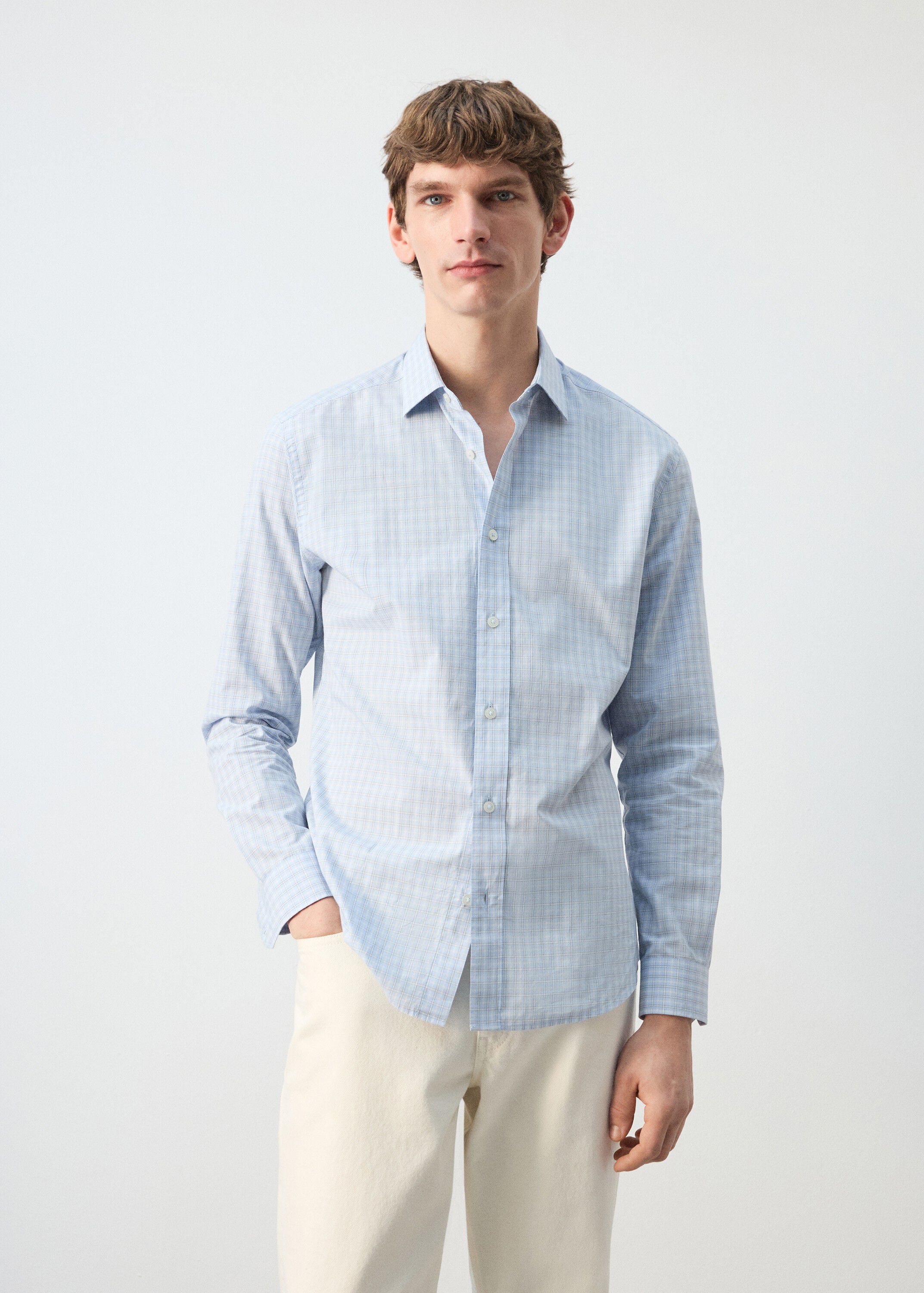 100% cotton regular fit check shirt