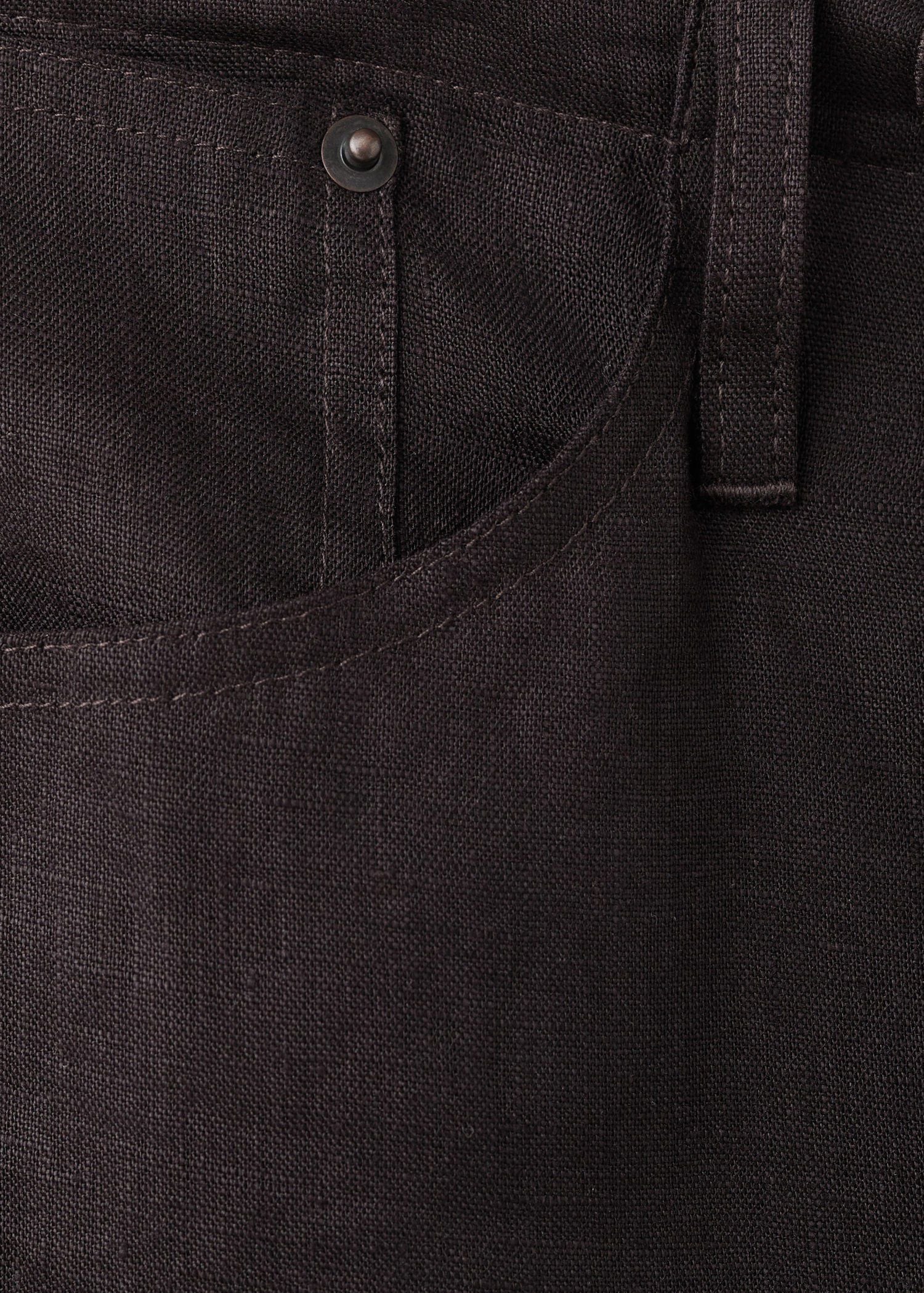 Bow linen trousers