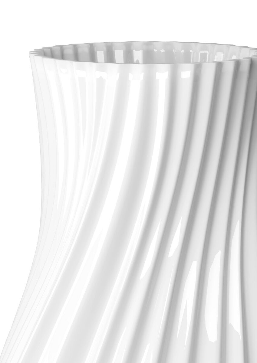 Twist Vase H31 cm hvid porcel&aelig;n