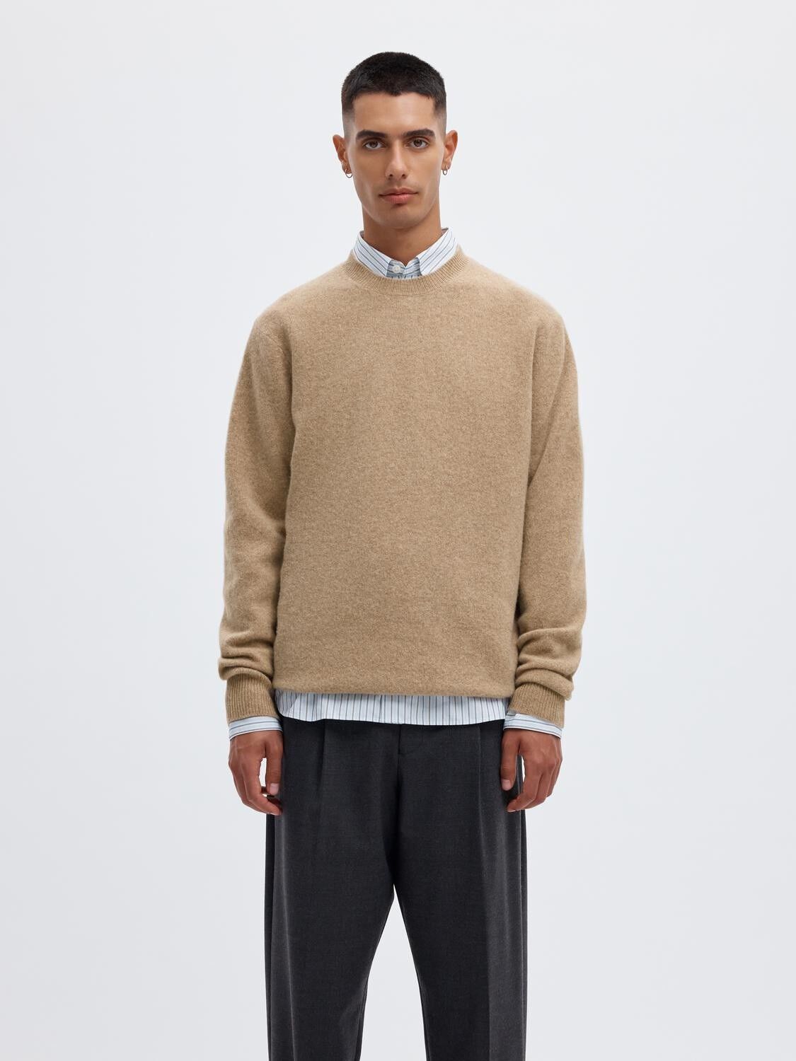 ANRRAGI LS KNIT WOOL CREW NECK