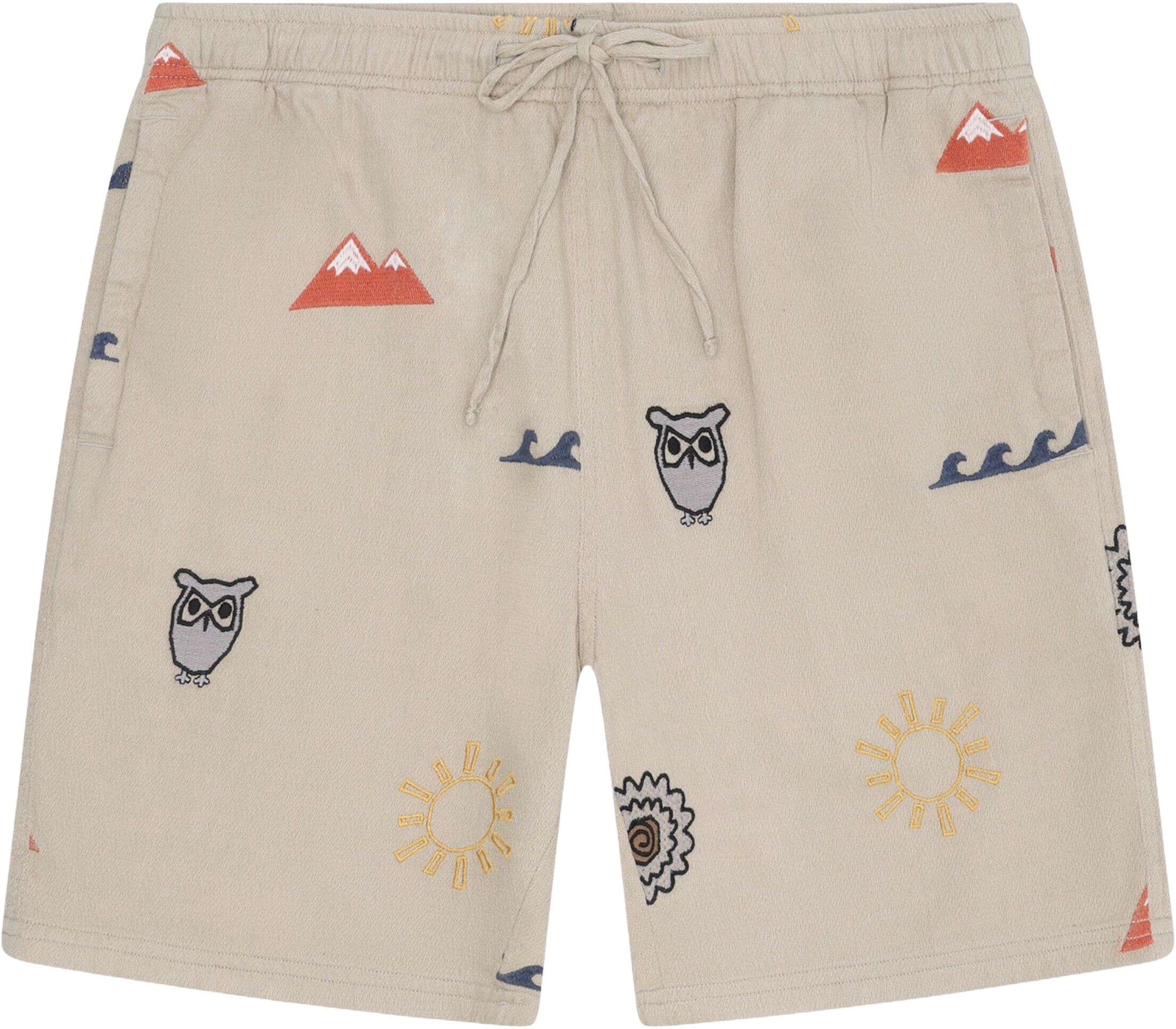 Fig loose embroidery shorts
