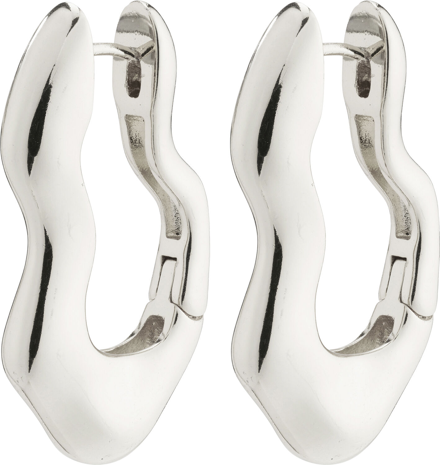 LOULIA recycled wavy earrings silver-plated