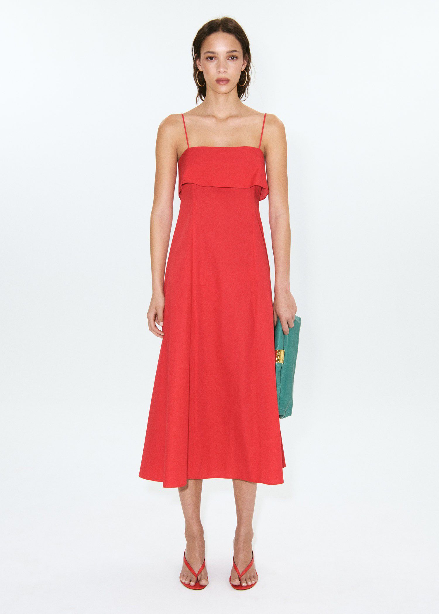 Flared midi-dress