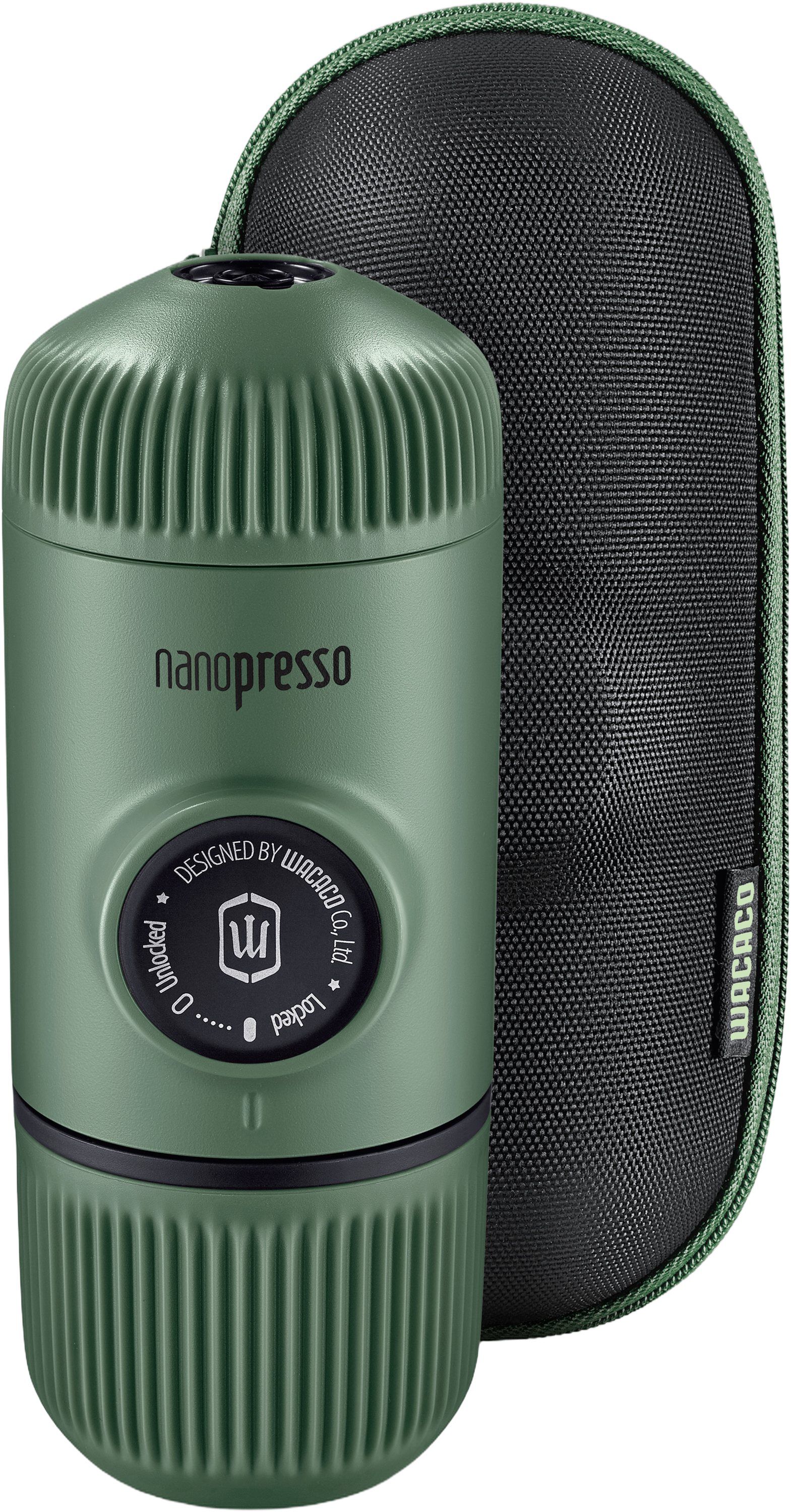 Wacaco Nanopresso Espresso Coffee Maker, Moss Green + Case
